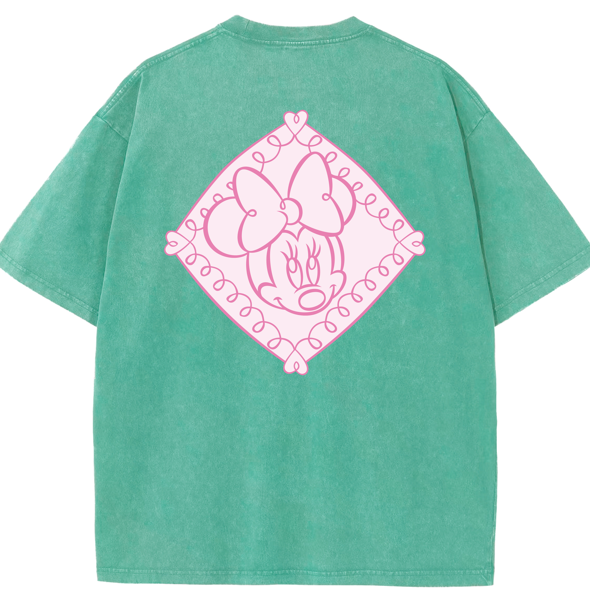 （画像用） ミッキーマウス Mickey Mouse 綿100% ヴィンテージ風 半袖Tシャツ（背面プリント）